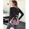imageZeagoo Long Sleeve Shirts for Women Crew Neck Casual Fall Fashion Blouses Basic Tunic Tops Dressy Work ClothesPink Flowersf31