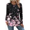 imageZeagoo Long Sleeve Shirts for Women Crew Neck Casual Fall Fashion Blouses Basic Tunic Tops Dressy Work ClothesPink Flowersf31