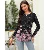 imageZeagoo Long Sleeve Shirts for Women Crew Neck Casual Fall Fashion Blouses Basic Tunic Tops Dressy Work ClothesPink Flowersf31