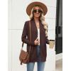 imageZeagoo Women Long Cardigan Sweaters Lightweight Open Front Duster Knit Fashion Sweater Coats Trendy Cardigans with PocketBrown