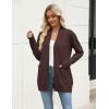 imageZeagoo Women Long Cardigan Sweaters Lightweight Open Front Duster Knit Fashion Sweater Coats Trendy Cardigans with PocketBrown