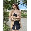 imageZeagoo Women Long Cardigan Sweaters Lightweight Open Front Duster Knit Fashion Sweater Coats Trendy Cardigans with PocketKhaki