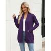 imageZeagoo Women Long Cardigan Sweaters Lightweight Open Front Duster Knit Fashion Sweater Coats Trendy Cardigans with PocketPurple