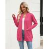 imageZeagoo Women Long Cardigan Sweaters Lightweight Open Front Duster Knit Fashion Sweater Coats Trendy Cardigans with PocketRose