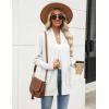 imageZeagoo Women Long Cardigan Sweaters Lightweight Open Front Duster Knit Fashion Sweater Coats Trendy Cardigans with PocketWhite