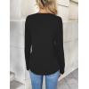 imageZeagoo Women Long Sleeve Tops Dressy Casual V Neck Tshirts Basics Tee 2025 Fall Trendy ClothesBlack