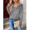 imageZeagoo Women Long Sleeve Tops Dressy Casual V Neck Tshirts Basics Tee 2025 Fall Trendy ClothesHf36