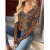 imageZeagoo Women Long Sleeve Tops Dressy Casual V Neck Tshirts Basics Tee 2025 Fall Trendy ClothesMz721