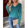 imageZeagoo Women Long Sleeve Tops Dressy Casual V Neck Tshirts Basics Tee 2025 Fall Trendy ClothesXh363
