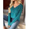 imageZeagoo Women Long Sleeve Tops Dressy Casual V Neck Tshirts Basics Tee 2025 Fall Trendy ClothesXh363
