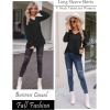 imageZeagoo Womens Long Sleeve T Shirts V Neck Soft Basic Tee Loose Fit Casual Tops Fall FashionBlack