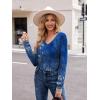 imageZeagoo Womens Long Sleeve T Shirts V Neck Soft Basic Tee Loose Fit Casual Tops Fall FashionBlue
