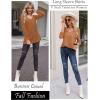 imageZeagoo Womens Long Sleeve T Shirts V Neck Soft Basic Tee Loose Fit Casual Tops Fall FashionCoffee
