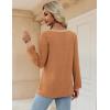 imageZeagoo Womens Long Sleeve T Shirts V Neck Soft Basic Tee Loose Fit Casual Tops Fall FashionCoffee