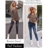 imageZeagoo Womens Long Sleeve T Shirts V Neck Soft Basic Tee Loose Fit Casual Tops Fall FashionGrey