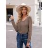 imageZeagoo Womens Long Sleeve T Shirts V Neck Soft Basic Tee Loose Fit Casual Tops Fall FashionGrey