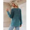 imageZeagoo Womens Long Sleeve T Shirts V Neck Soft Basic Tee Loose Fit Casual Tops Fall FashionLeaf Green