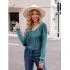 imageZeagoo Womens Long Sleeve T Shirts V Neck Soft Basic Tee Loose Fit Casual Tops Fall FashionLeaf Green