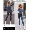 imageZeagoo Womens Long Sleeve T Shirts V Neck Soft Basic Tee Loose Fit Casual Tops Fall FashionNavy Blue