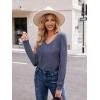 imageZeagoo Womens Long Sleeve T Shirts V Neck Soft Basic Tee Loose Fit Casual Tops Fall FashionNavy Blue