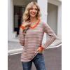 imageZeagoo Womens Long Sleeve T Shirts V Neck Soft Basic Tee Loose Fit Casual Tops Fall FashionPink Blue