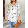 imageZeagoo Womens Roll Up Long Sleeve Tops V Neck Shirts Dressy Casual Work Blouses S2XLBf290