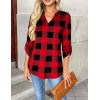 imageZeagoo Womens Roll Up Long Sleeve Tops V Neck Shirts Dressy Casual Work Blouses S2XLGw18