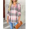 imageZeagoo Womens Roll Up Long Sleeve Tops V Neck Shirts Dressy Casual Work Blouses S2XLGw326