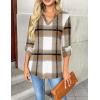 imageZeagoo Womens Roll Up Long Sleeve Tops V Neck Shirts Dressy Casual Work Blouses S2XLGz554