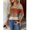 imageZeagoo Womens Roll Up Long Sleeve Tops V Neck Shirts Dressy Casual Work Blouses S2XLJh398