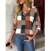 imageZeagoo Womens Roll Up Long Sleeve Tops V Neck Shirts Dressy Casual Work Blouses S2XLJh493