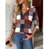 imageZeagoo Womens Roll Up Long Sleeve Tops V Neck Shirts Dressy Casual Work Blouses S2XLJh494
