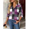 imageZeagoo Womens Roll Up Long Sleeve Tops V Neck Shirts Dressy Casual Work Blouses S2XLJh496