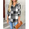 imageZeagoo Womens Roll Up Long Sleeve Tops V Neck Shirts Dressy Casual Work Blouses S2XLJh498