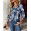 imageZeagoo Womens Roll Up Long Sleeve Tops V Neck Shirts Dressy Casual Work Blouses S2XLJh510