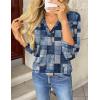 imageZeagoo Womens Roll Up Long Sleeve Tops V Neck Shirts Dressy Casual Work Blouses S2XLJh510