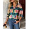 imageZeagoo Womens Roll Up Long Sleeve Tops V Neck Shirts Dressy Casual Work Blouses S2XLJh517