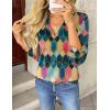 imageZeagoo Womens Roll Up Long Sleeve Tops V Neck Shirts Dressy Casual Work Blouses S2XLJh517
