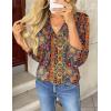 imageZeagoo Womens Roll Up Long Sleeve Tops V Neck Shirts Dressy Casual Work Blouses S2XLMz721