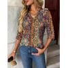 imageZeagoo Womens Roll Up Long Sleeve Tops V Neck Shirts Dressy Casual Work Blouses S2XLMz721