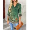 imageZeagoo Womens Roll Up Long Sleeve Tops V Neck Shirts Dressy Casual Work Blouses S2XLMz839