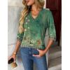 imageZeagoo Womens Roll Up Long Sleeve Tops V Neck Shirts Dressy Casual Work Blouses S2XLMz839