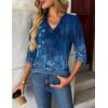 imageZeagoo Womens Roll Up Long Sleeve Tops V Neck Shirts Dressy Casual Work Blouses S2XLMz845