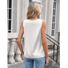 imageZeagoo Womens Silk Satin Camisole Tank Tops V Neck Pleated Dressy Casual Sleeveless Blouses Summer Business Work ShirtsAwhite