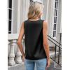 imageZeagoo Womens Silk Satin Camisole Tank Tops V Neck Pleated Dressy Casual Sleeveless Blouses Summer Business Work ShirtsBlack