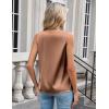 imageZeagoo Womens Silk Satin Camisole Tank Tops V Neck Pleated Dressy Casual Sleeveless Blouses Summer Business Work ShirtsDark Khaki