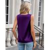 imageZeagoo Womens Silk Satin Camisole Tank Tops V Neck Pleated Dressy Casual Sleeveless Blouses Summer Business Work ShirtsPurple