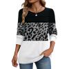 imageZeagoo Long Sleeve Shirts for Women Casual Fall Fashion Crewneck Pleated Tunic Tops Work Outfit BlouseLeopard Grey 519