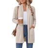 imageZeagoo Women Long Cardigan Sweaters Lightweight Open Front Duster Knit Fashion Sweater Coats Trendy Cardigans with PocketBeige