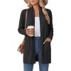 imageZeagoo Women Long Cardigan Sweaters Lightweight Open Front Duster Knit Fashion Sweater Coats Trendy Cardigans with PocketBlack